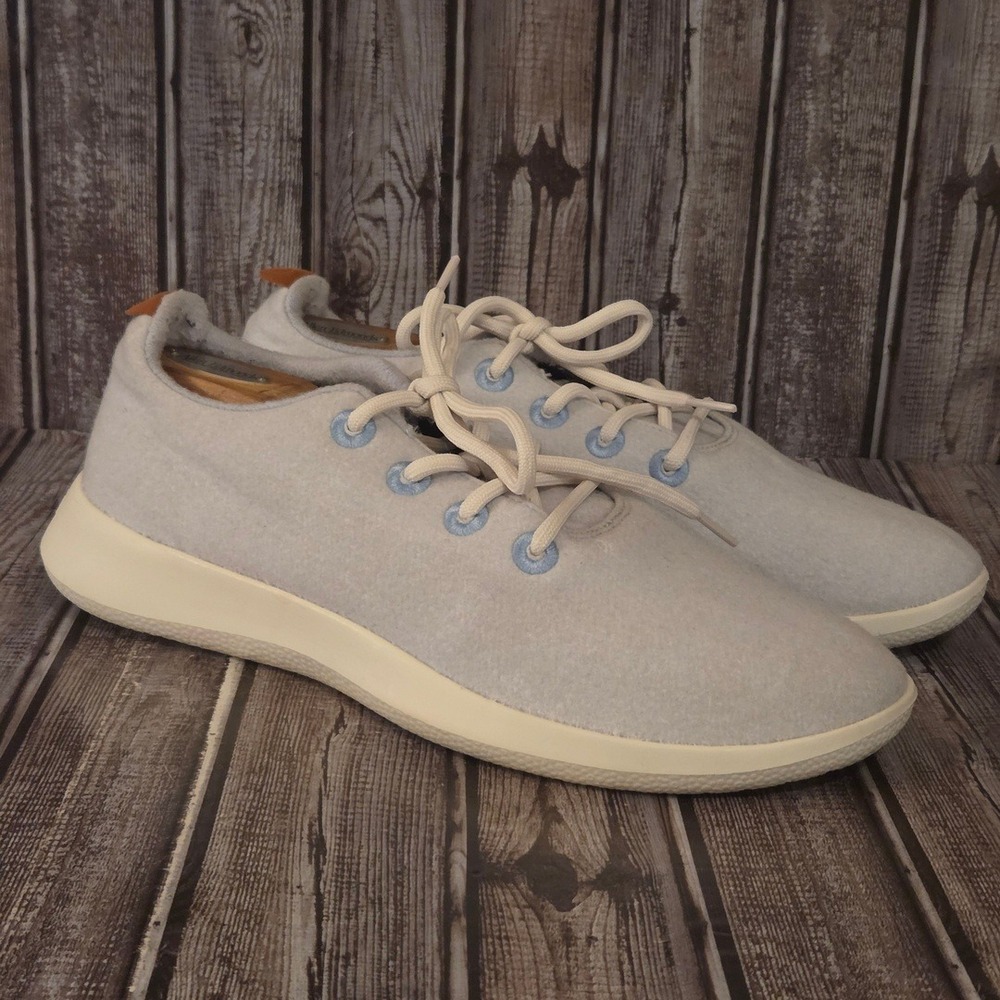 Sz 12 Mens Allbirds Wool Runners Light Blue Wool Comfort Sneakers EUC